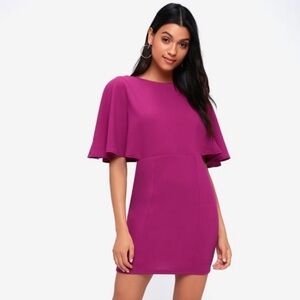 NWT Lulu’s Magenta Backless Dress. Size XS